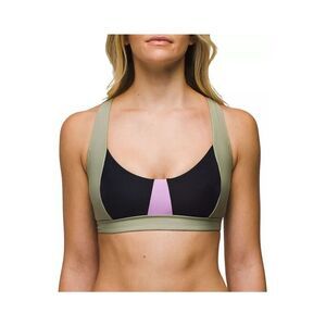 PrAna Tulum Swim Top Colorblock Halter Crisscross Back NWT Size XL